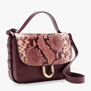The Harper crossbody in snake and Italian leather
